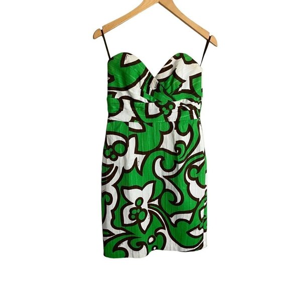 Milly Of New York Women's Green And White BodyCon Dress - 4 - Picture 1 of 12